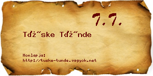 Tüske Tünde névjegykártya