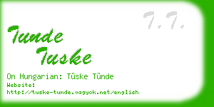 tunde tuske business card