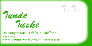 tunde tuske business card